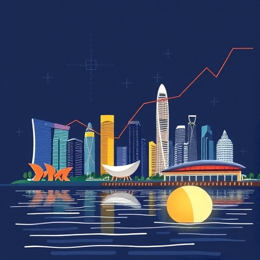 貨幣交換與上升的圖表