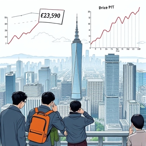 焦慮的投資者觀察通膨上漲的圖表