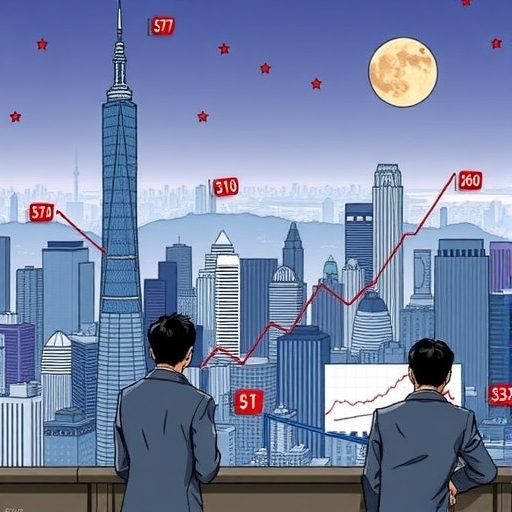 日本城市天際線與不斷上漲的價格標籤