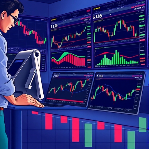 股市交易圖表展示支撐和壓力