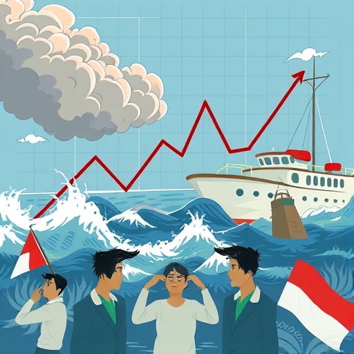 顯示印尼盾貶值與亞洲金融危機的資料圖表