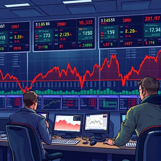 一位男子正在街頭交易股票