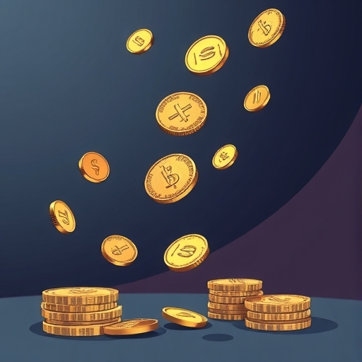 加幣掉落的硬幣