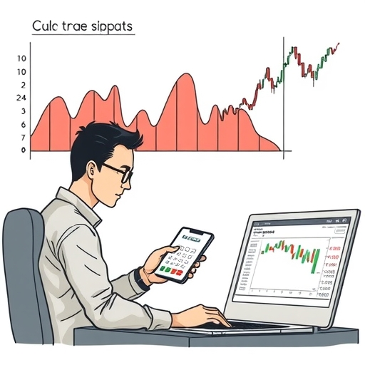 交易平台中的滑點示意圖