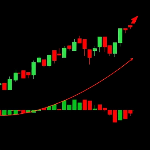 展示K線圖表的街頭交易環境