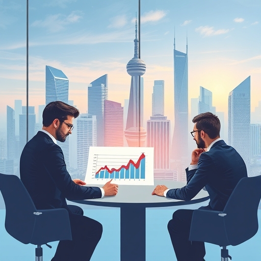 一位男子正在街頭交易股票