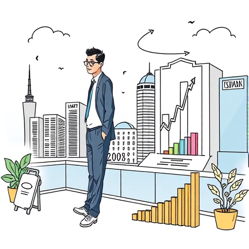 一位男子正在對槓桿型ETF進行深入分析