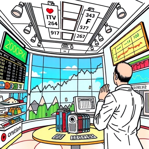 顯示股票價格及匯率的數位螢幕