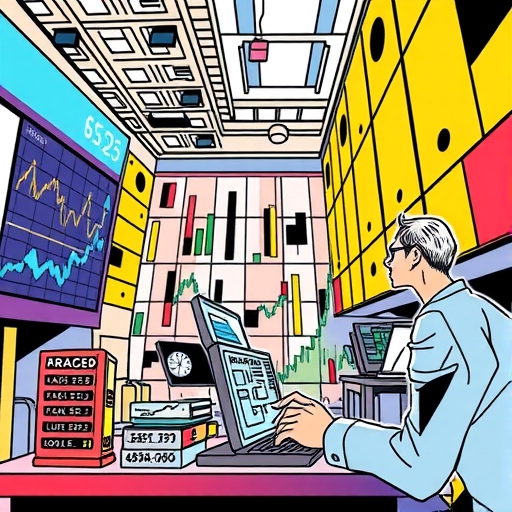 一位投資者正在分析全球市場趨勢及貨幣波動