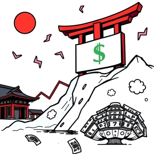 日圓匯率變動的圖示,顯示出近期貶值趨勢