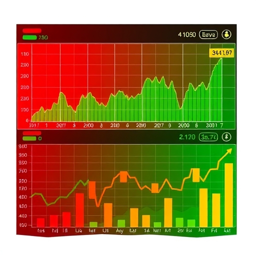 一個鮮豔的股市儀表板