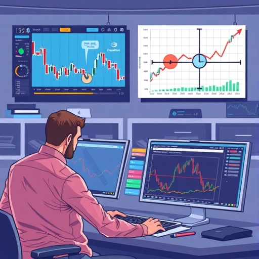 顯示交易中限價買單的圖表