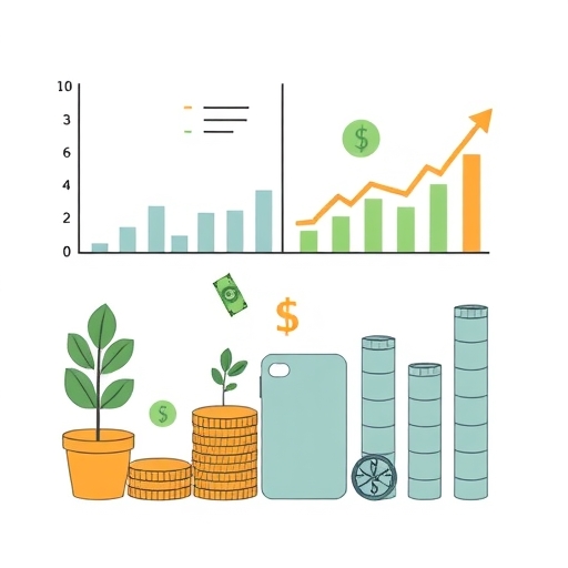 比較市場增長和現金流的插圖