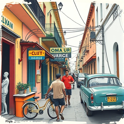 古巴街頭貨幣交易活動繁忙