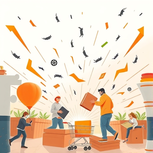 描繪企業利潤受價格戰影響的插圖,顯示價格戰對企業盈利的影響