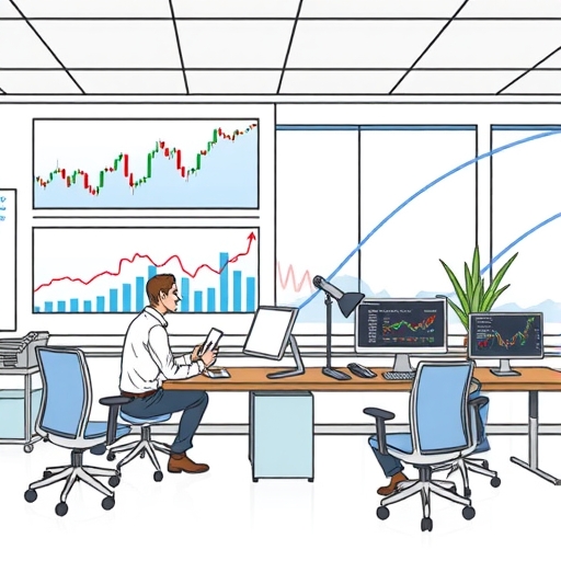 專業人士正在分析股價