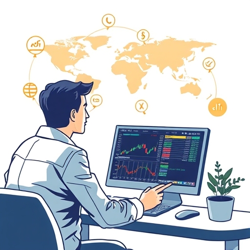 展示MetaTrader 5界面的自動化交易策略和專家顧問的視覺呈現。