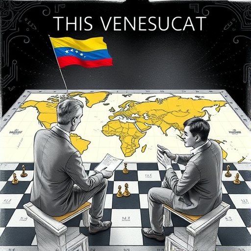 顯示美國和委內瑞拉的關係地圖