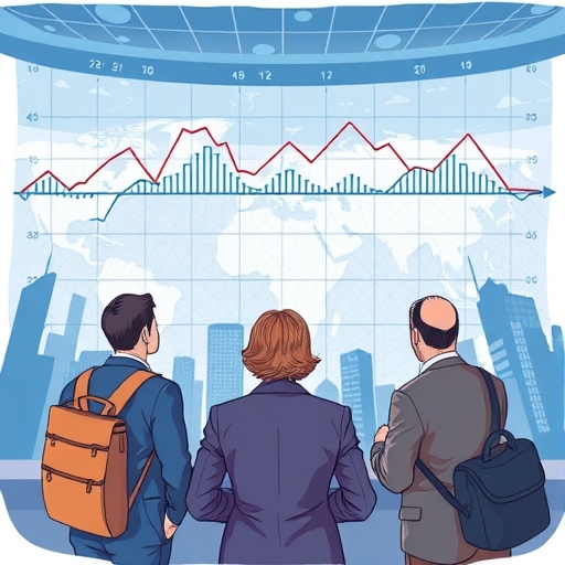 一位男子正在街頭交易股票