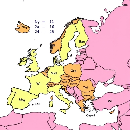 歐洲股市開盤時間的示意圖
