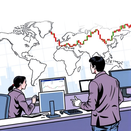 經濟數據影響外匯市場的插圖。