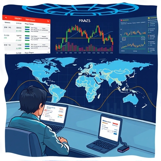 全球貨幣之間的交易行動。