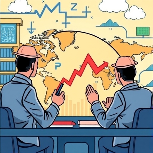 外匯市場的概覽,交易員們正在進行交易。