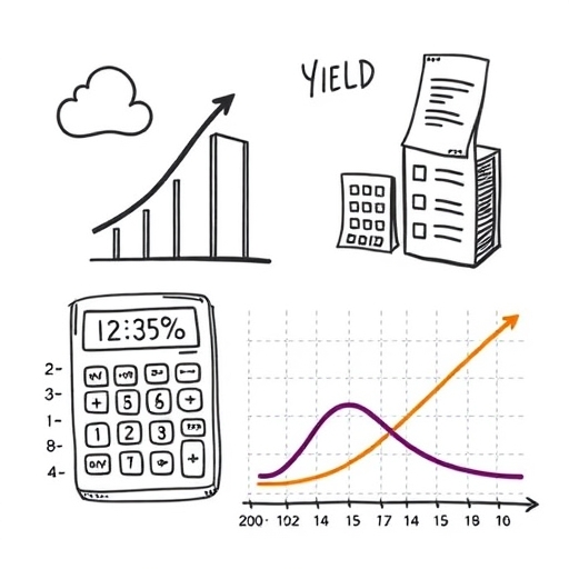 圖示顯示收益曲線的視覺表達