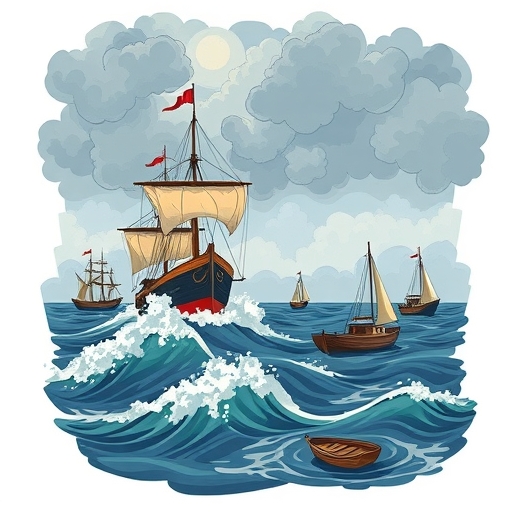 一個平靜的港口,有船隻象徵著穩定性