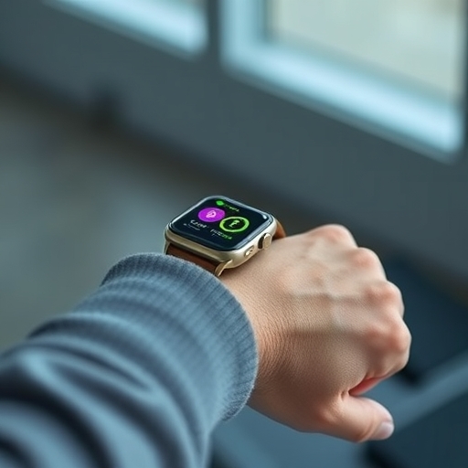 一個人正在使用智慧手錶追蹤健康數據