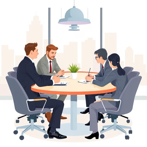 一場商業會議的插圖