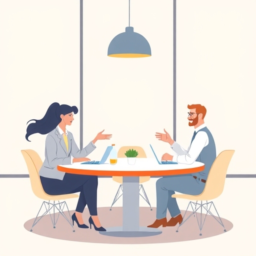 一場商業會議的插圖