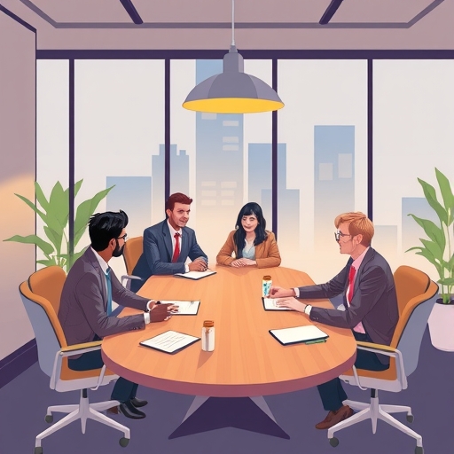 一場商業會議的插圖