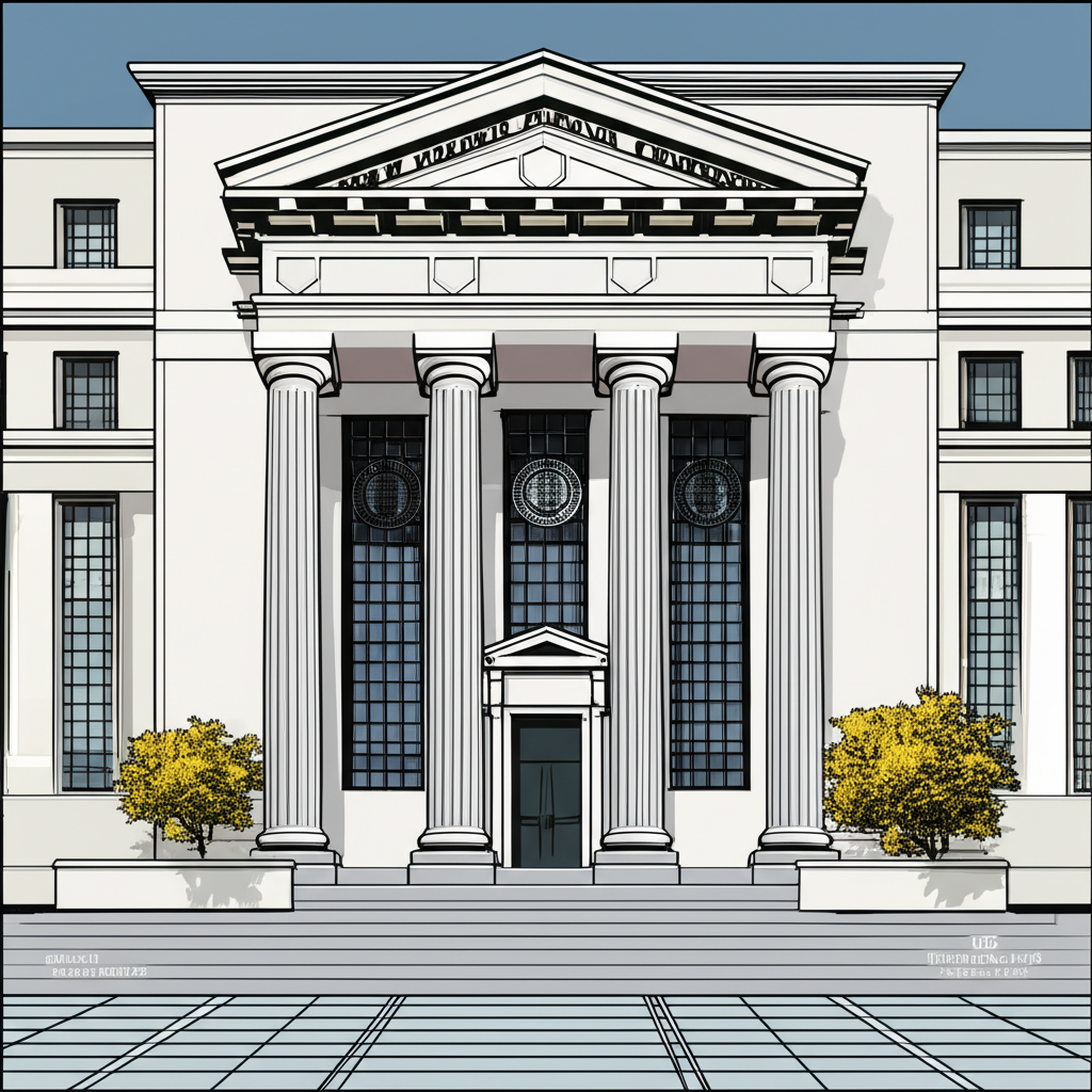 聯準會總部建築外觀插畫