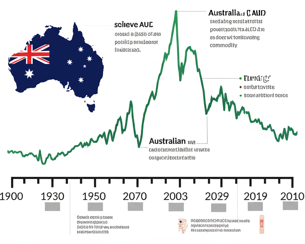 澳元兌台幣歷史匯率圖表,疊加中國經濟繁榮、大宗商品超級周期與全球金融危機等事件,展示其互聯影響