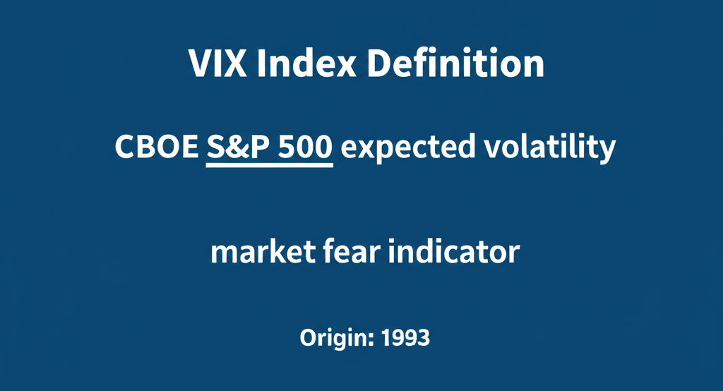 VIX 指數定義：CBOE S&P 500 預期波動率與市場恐懼指標起源 1993 圖示