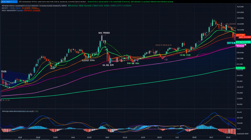 Long-term K-line chart of Microsoft stock historical growth with technical indicators like moving averages, RSI, and MACD