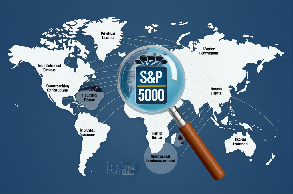 全球金融地圖顯示標普500期貨的國際影響力,包含投資者參與圖示