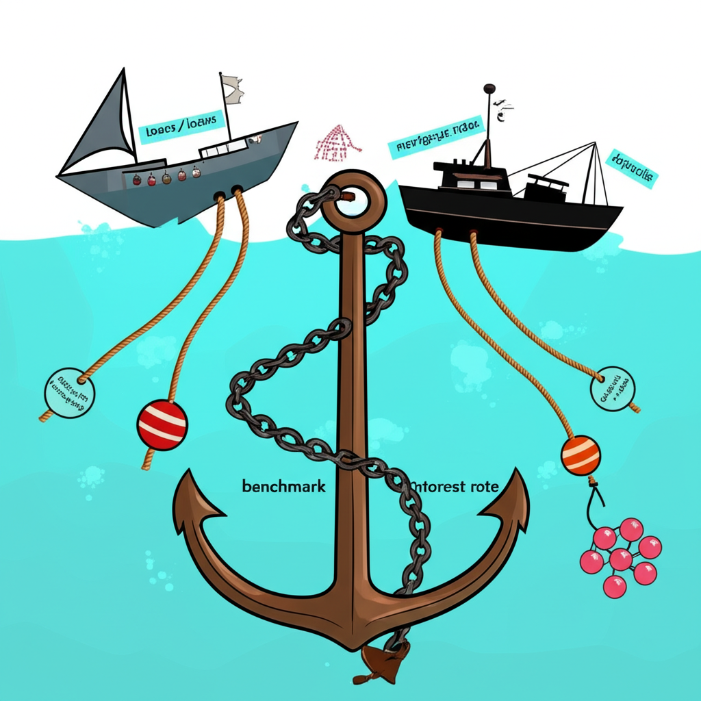 基準利率如金融海洋中的巨大錨,連結貸款、存款等各種利率浮動物件