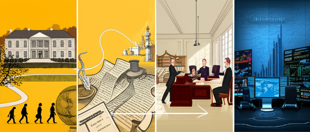 投資銀行從18世紀富裕家族演變至現代金融機構,促進企業擴張籌資和併購交易