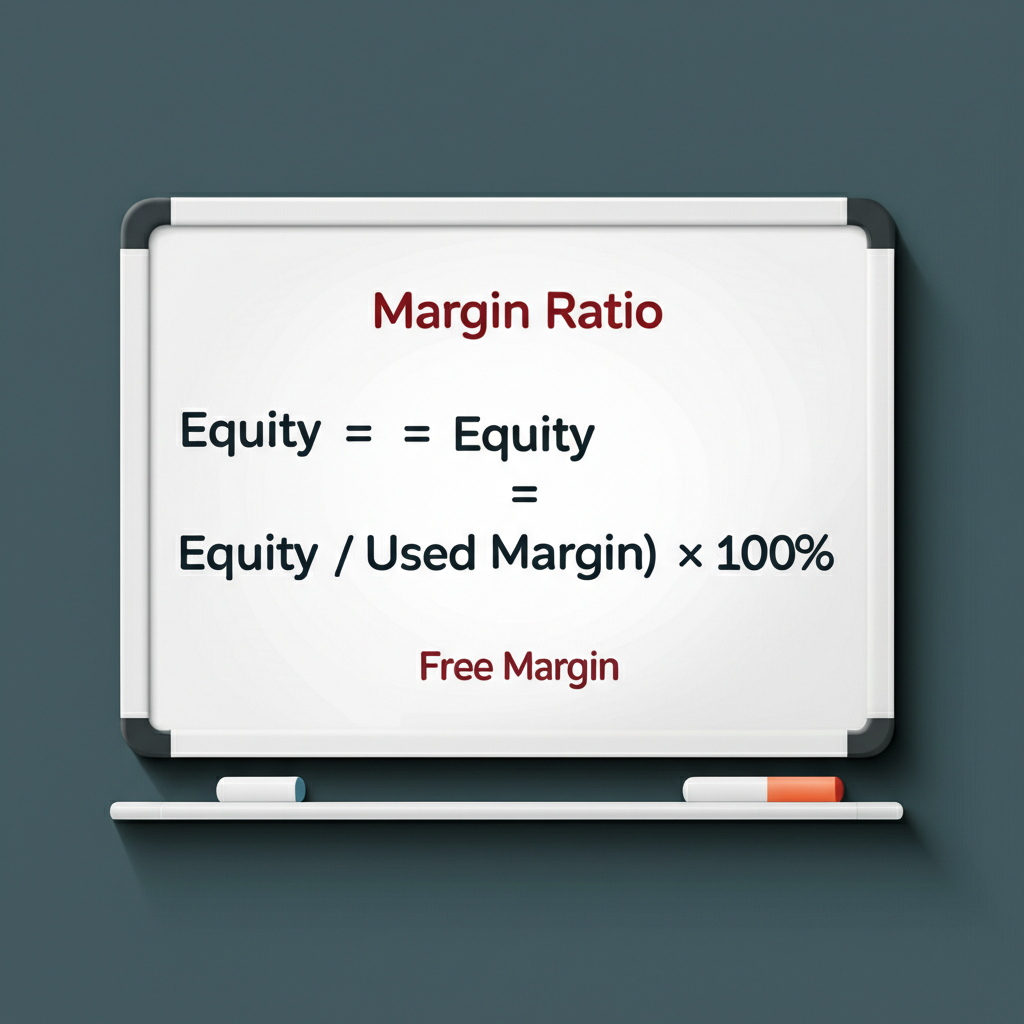 保證金比率公式與相關術語解釋的財務教育白板圖示