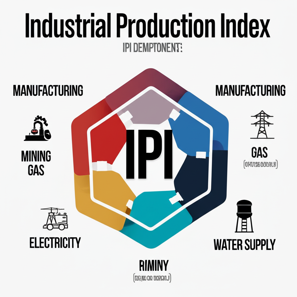 Industrial Production Index IPI definition components manufacturing mining electricity gas water supply economic indicator illustration