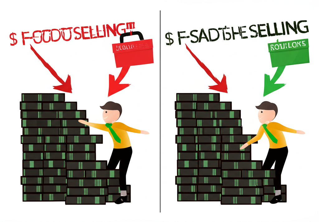 投資人低買高賣與高賣低買對比,強調放空交易的無限風險