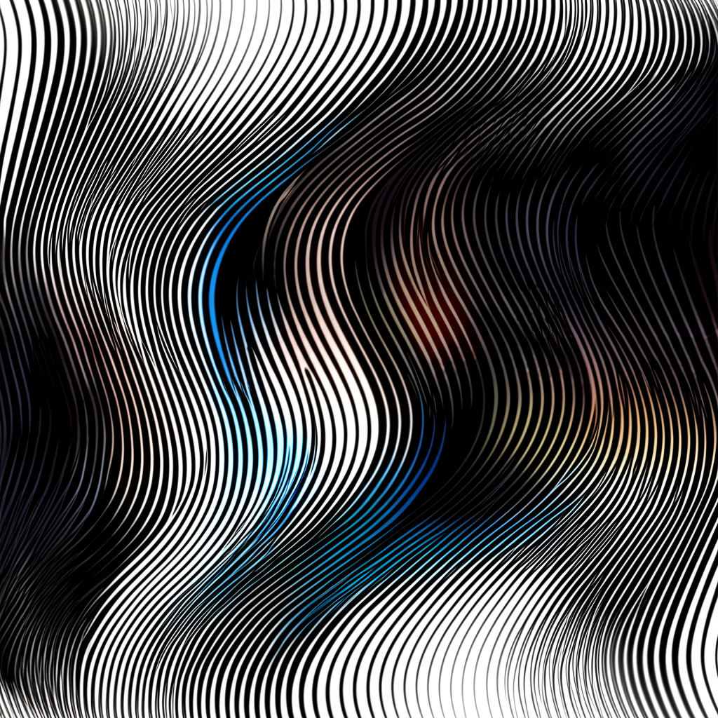 社會動盪與情緒波動的抽象波浪線條插圖