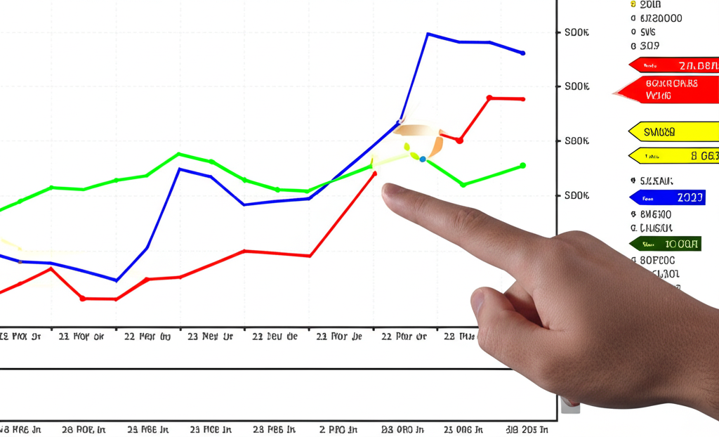 金融市場儀表板顯示收益率曲線圖表,投資人手指向經濟指標分析數據