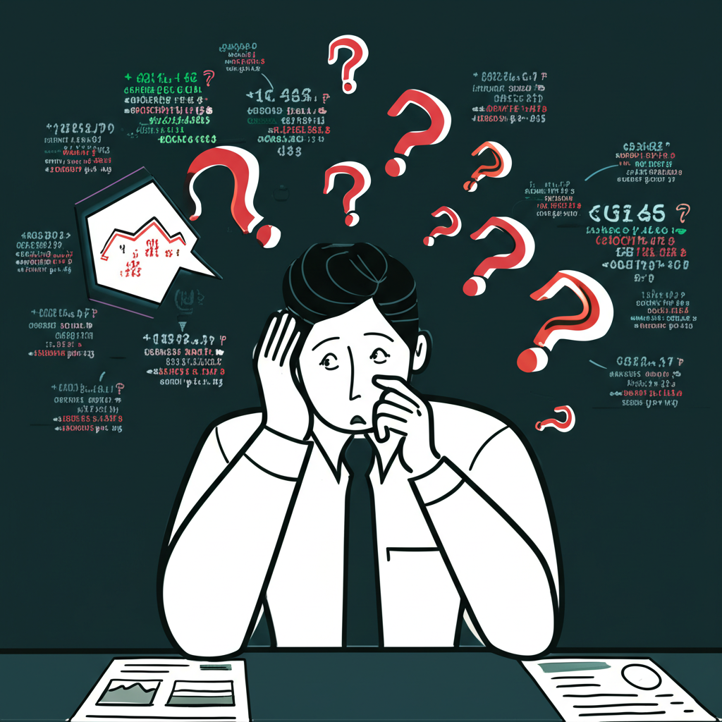 困惑投資人觀察除權股票圖表插圖