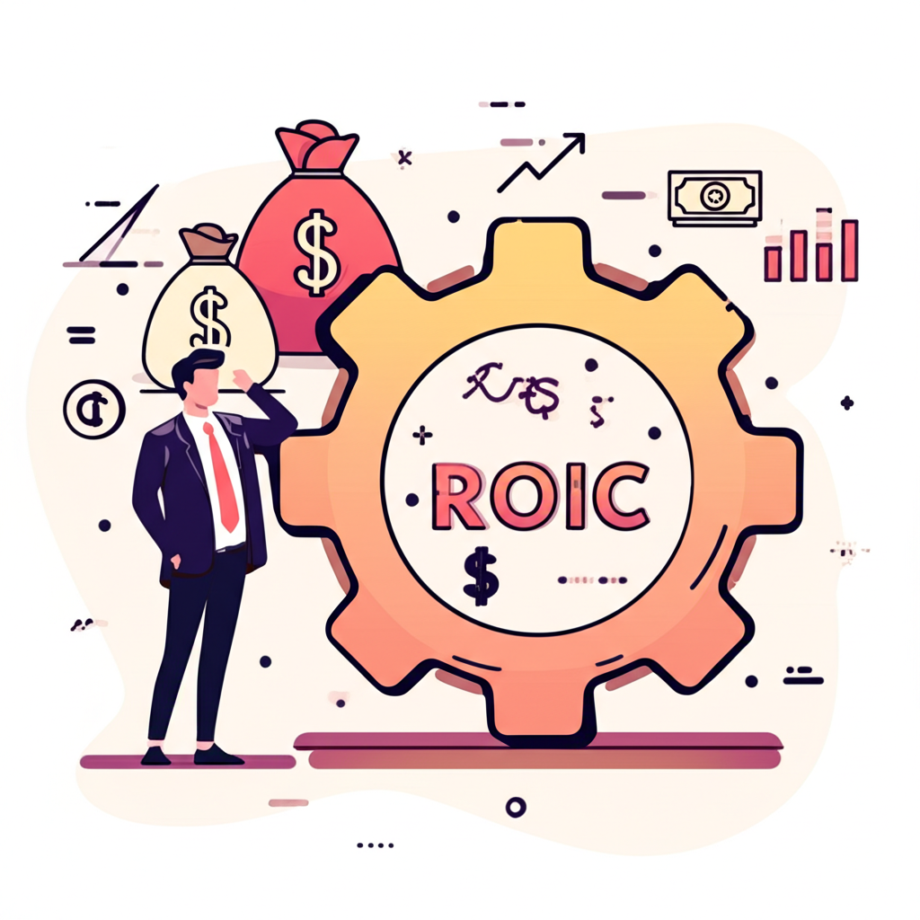 資本回報率 ROIC 的效率與利潤創造示意圖