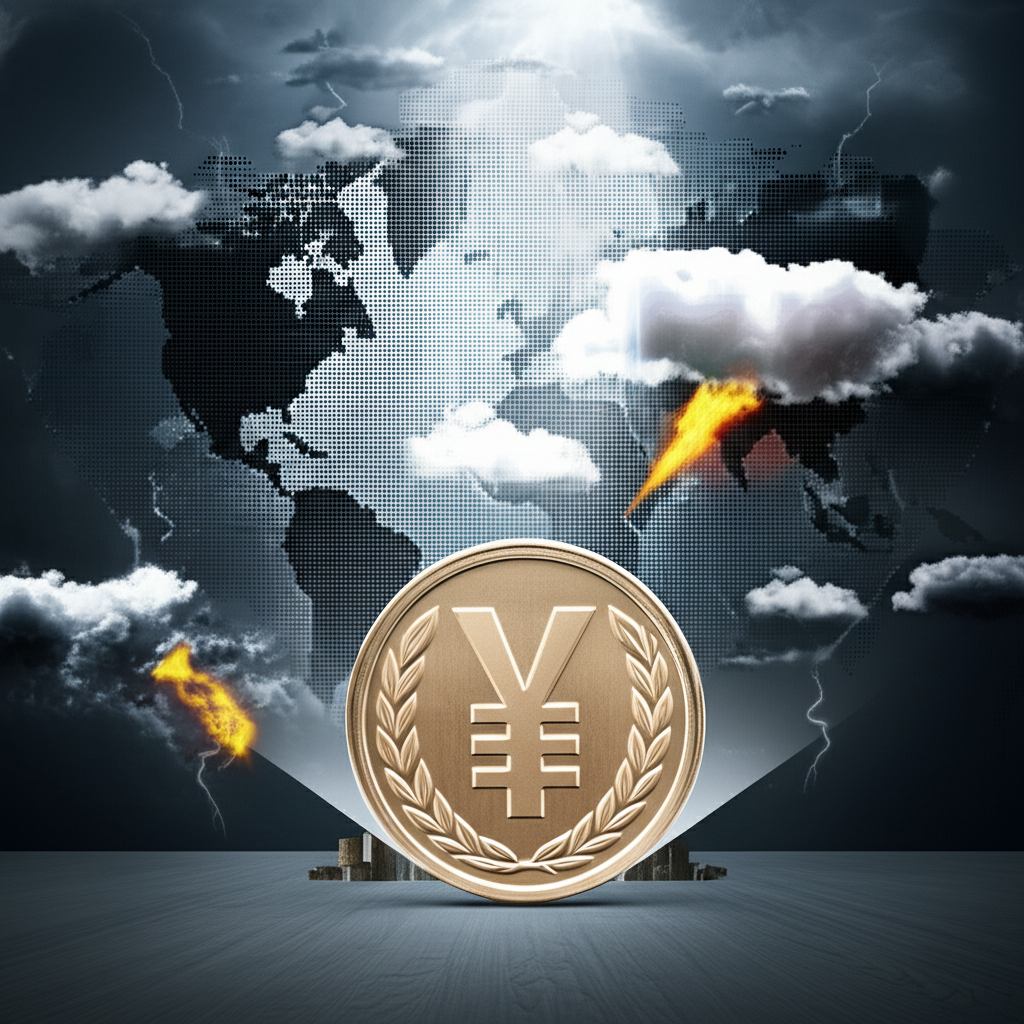 全球經濟動盪中日圓作為避險貨幣的插圖