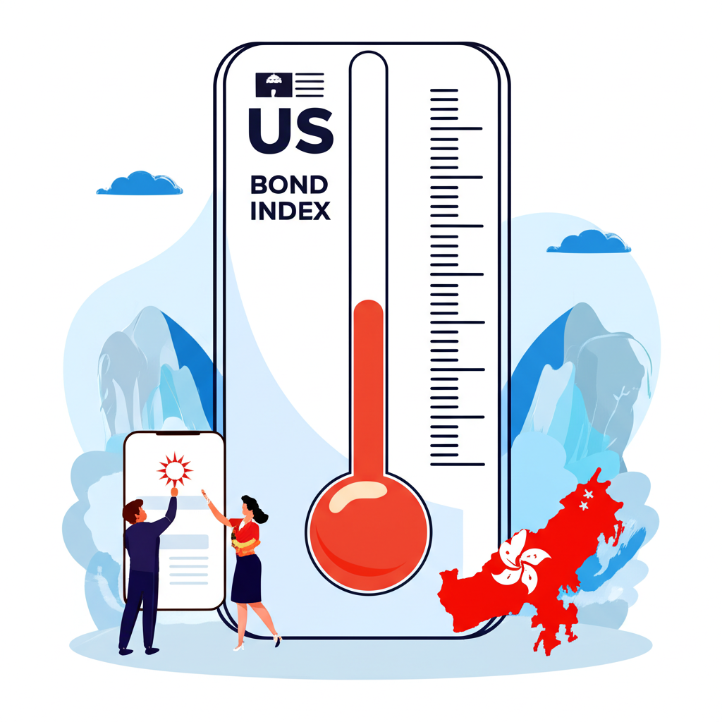 美國債券指數作為全球經濟溫度計與台灣香港投資者資產配置工具的插圖