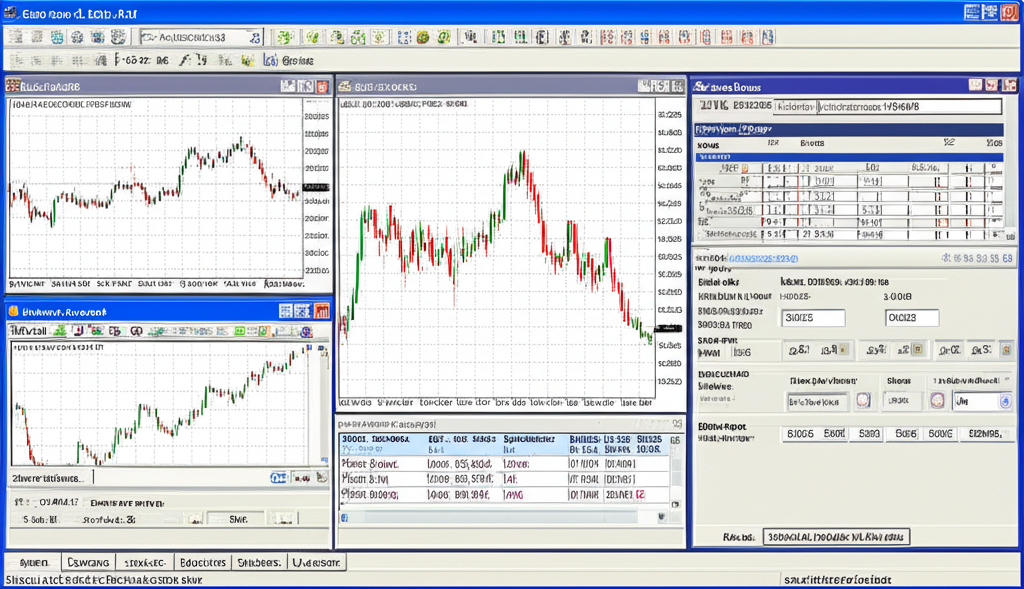 MetaTrader 4 數位介面展示交易與分析功能的詳細插圖